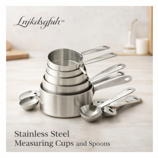 Lnjkdsgfuh™ Matte Silicone Cooking Utensil Set with Stainless Steel Handles, 6-Piece Non-Scratch Kitchen Tool Set for Nonstick Cookware
